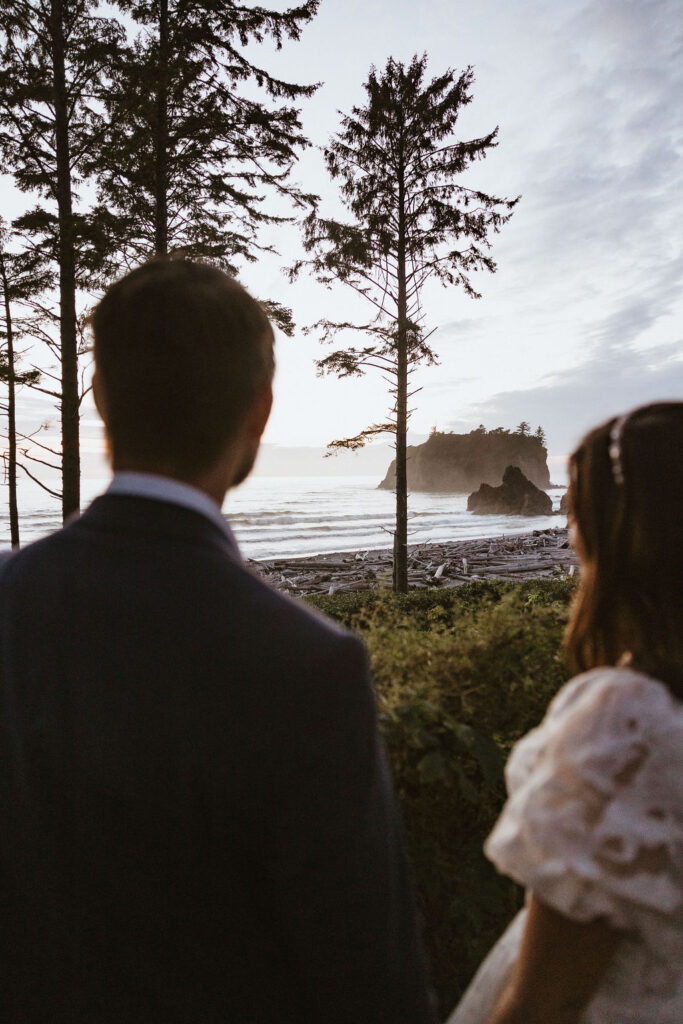 An adventurous elopement at Ruby Beach in Olympic National Park photographed by Wilder Photography